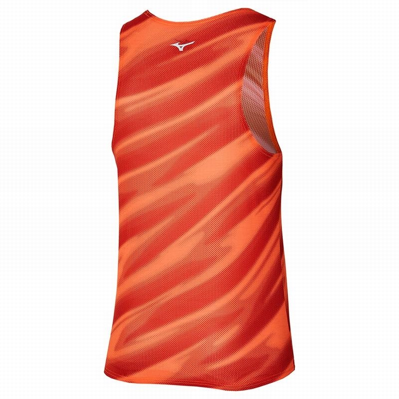 Debardeur Mizuno Dryaeroflow Graphique Tank Homme Orange | France M6789VI