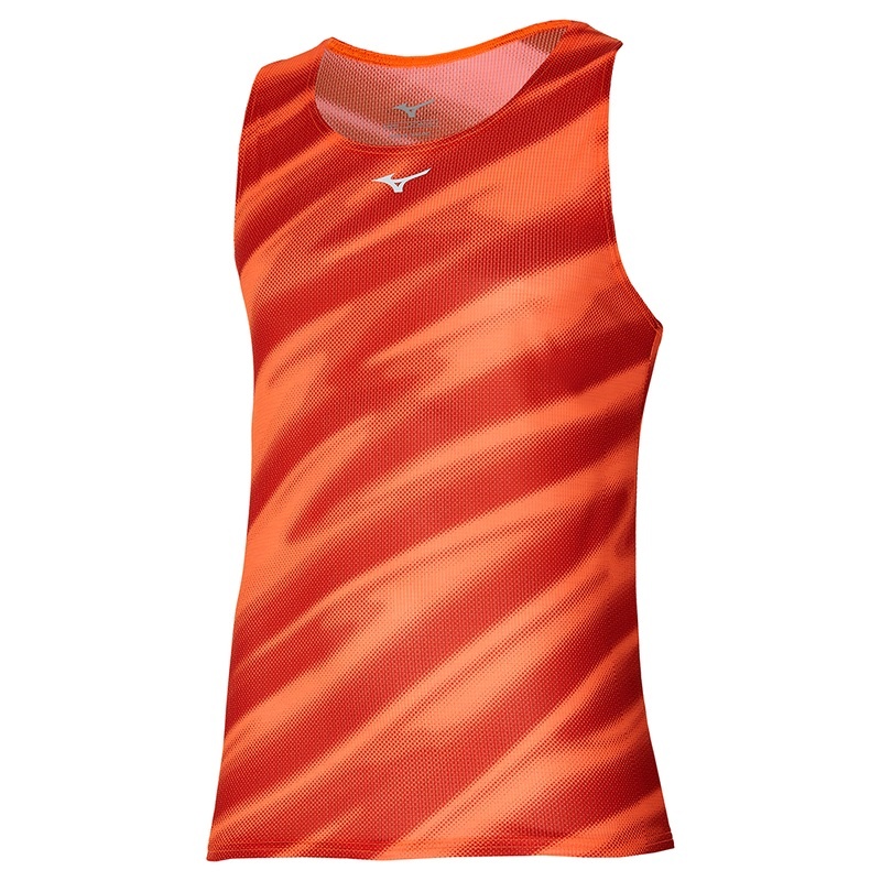 Debardeur Mizuno Dryaeroflow Graphique Tank Homme Orange | France M6789VI