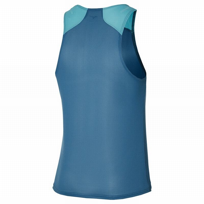 Debardeur Mizuno Dryaeroflow Tank Homme Bleu | France M7248QM