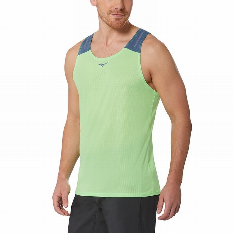 Debardeur Mizuno Dryaeroflow Tank Homme Vert Clair | France M7123BZ