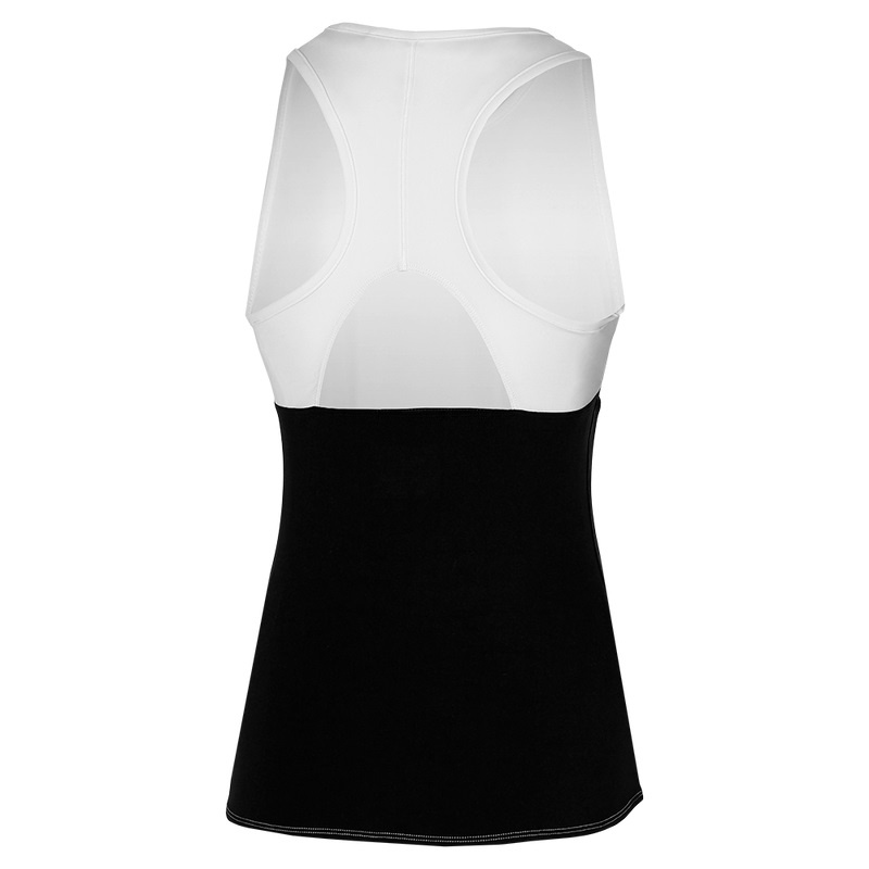 Debardeur Mizuno Printed Tank Femme Blanche Noir | France M9418RD