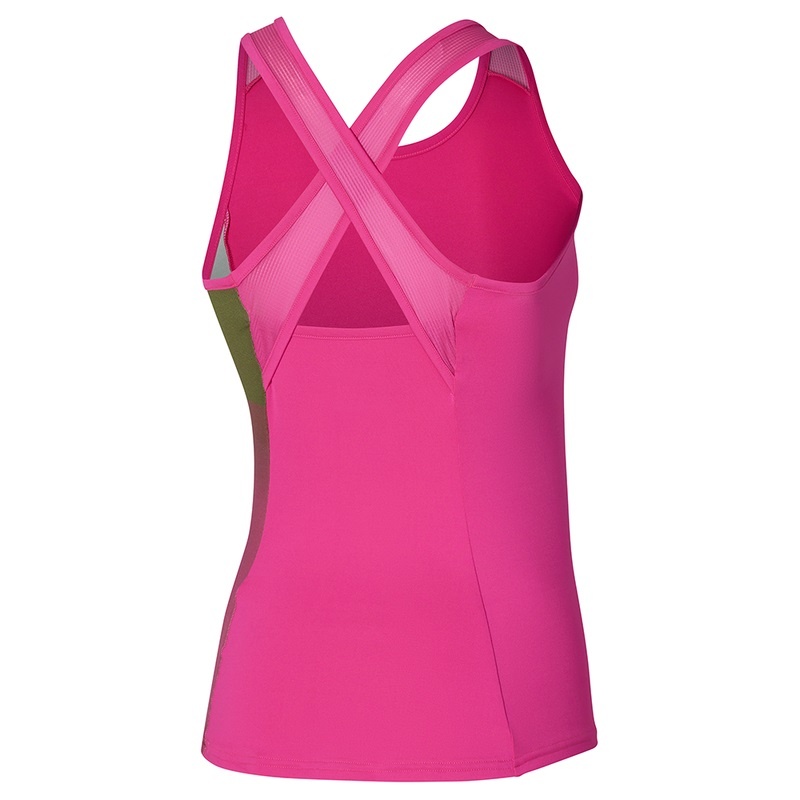 Debardeur Mizuno Release Printed Tank Femme Rose | France M8169NJ