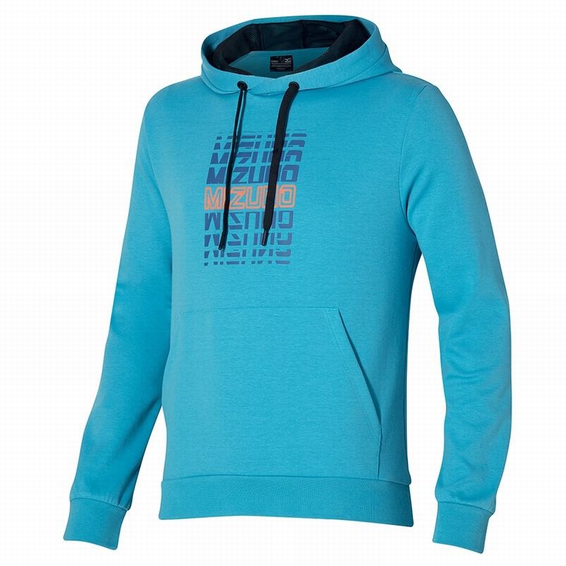 Hauts Mizuno Athletics Graphique Hoody Homme Bleu | France M5341UK