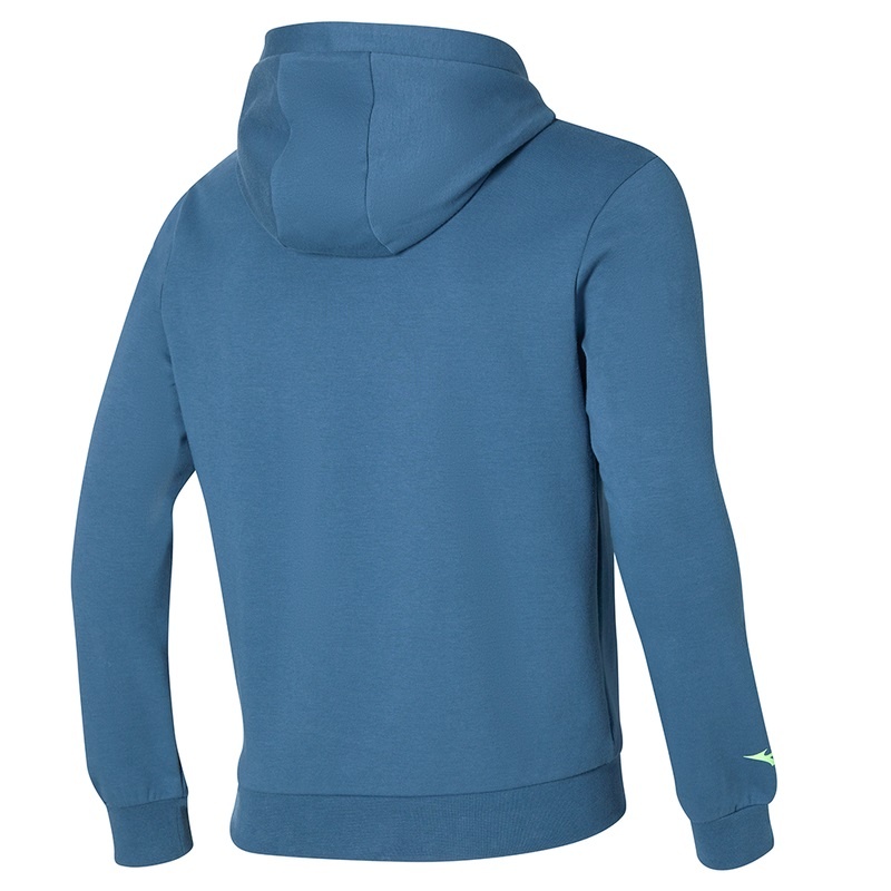 Hauts Mizuno Athletics Graphique Hoody Homme Bleu | France M9250YG