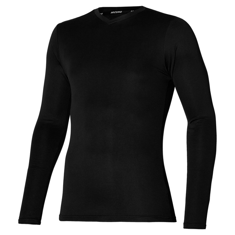 Hauts Mizuno BT Under V Neck Longsleeve Homme Noir | France M1072FO