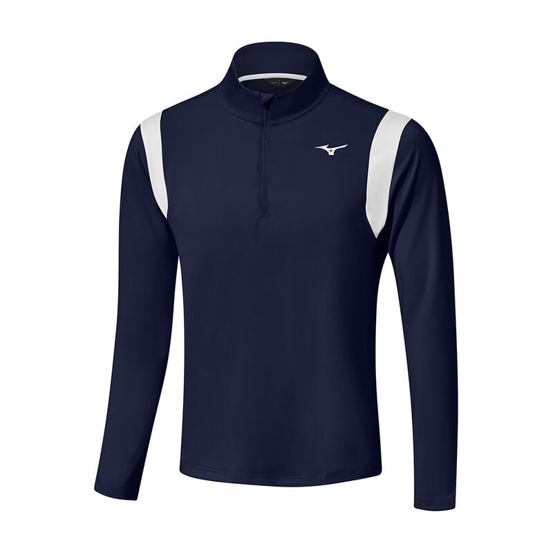 Hauts Mizuno Breeze Elite 1/4 Zip Homme Bleu Marine | France M2805WA