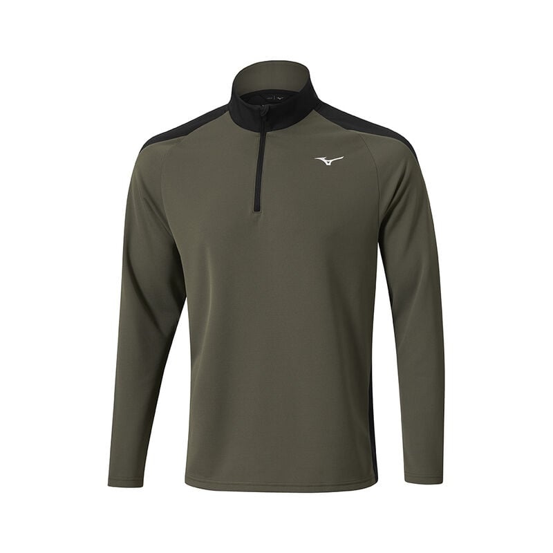 Hauts Mizuno D\'hiver Breeze 1/4 Zip Homme Vert Olive | France M2345RK