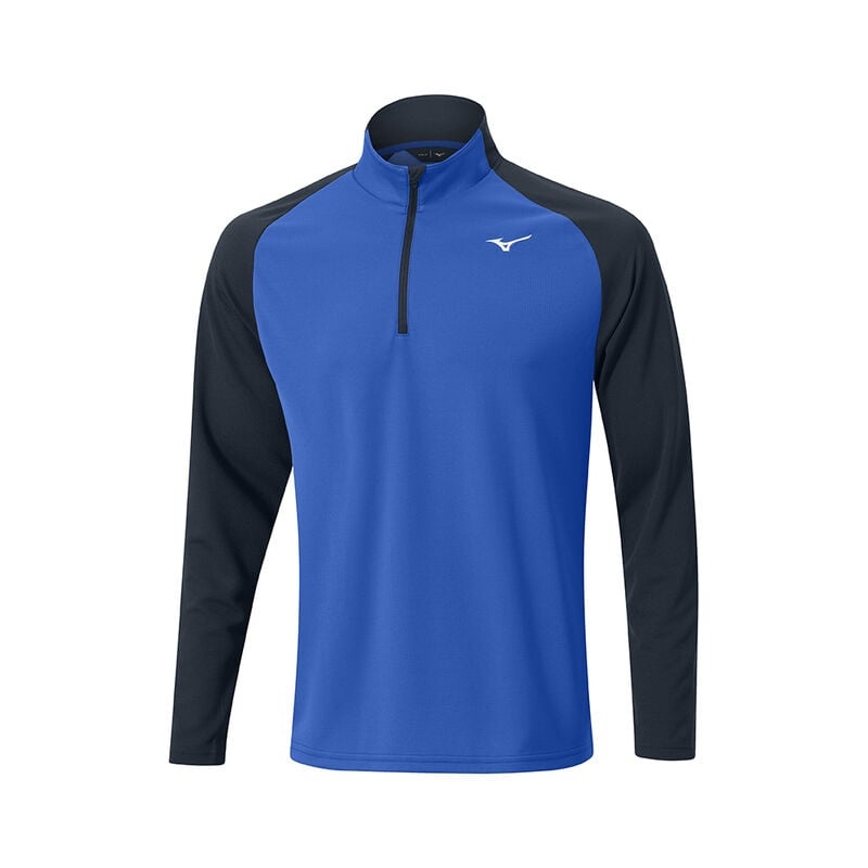 Hauts Mizuno D\'hiver Breeze Bloc 1/4 Zip Homme Bleu | France M9635KW