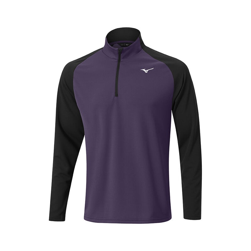 Hauts Mizuno D\'hiver Breeze Bloc 1/4 Zip Homme Violette | France M6937DH