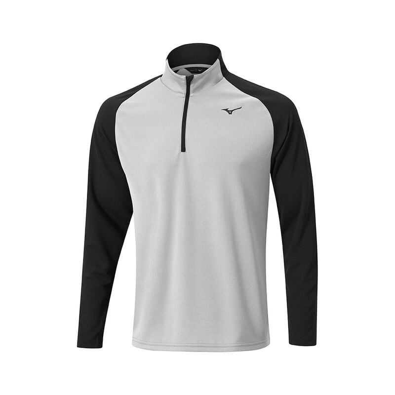 Hauts Mizuno D\'hiver Breeze Bloc 1/4 Zip Homme Grise | France M7501LW