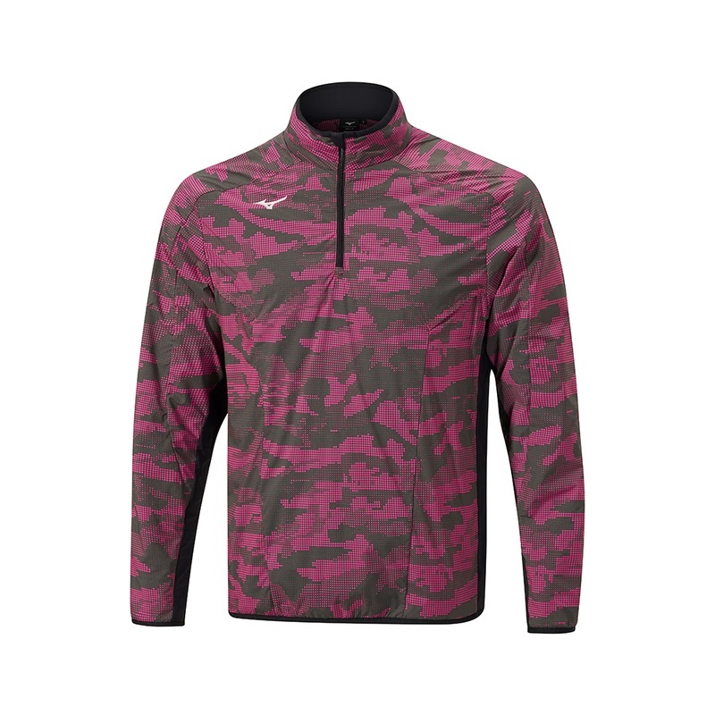 Hauts Mizuno D\'hiver Stretch 1/4 Zip Homme Rose | France M6385PH