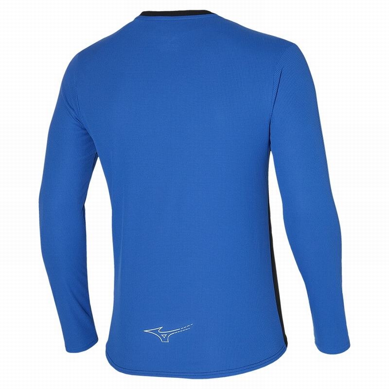 Hauts Mizuno Dryaeroflow LS HZ Homme Bleu | France M2340GQ