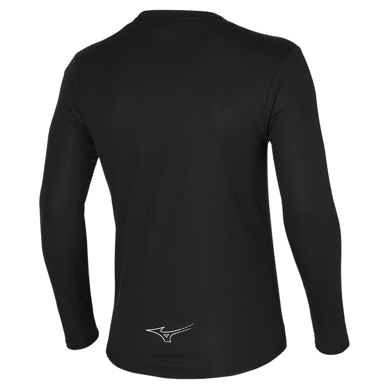 Hauts Mizuno Dryaeroflow LS HZ Homme Noir | France M6057QE