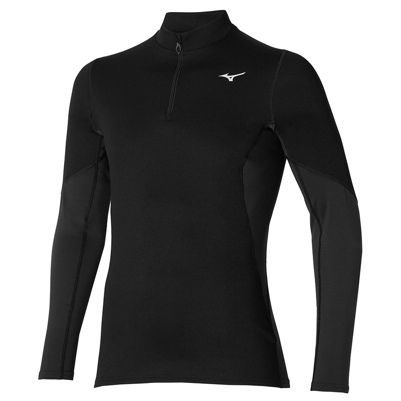 Hauts Mizuno Merino Laine H/Z Homme Noir | France M5160DG