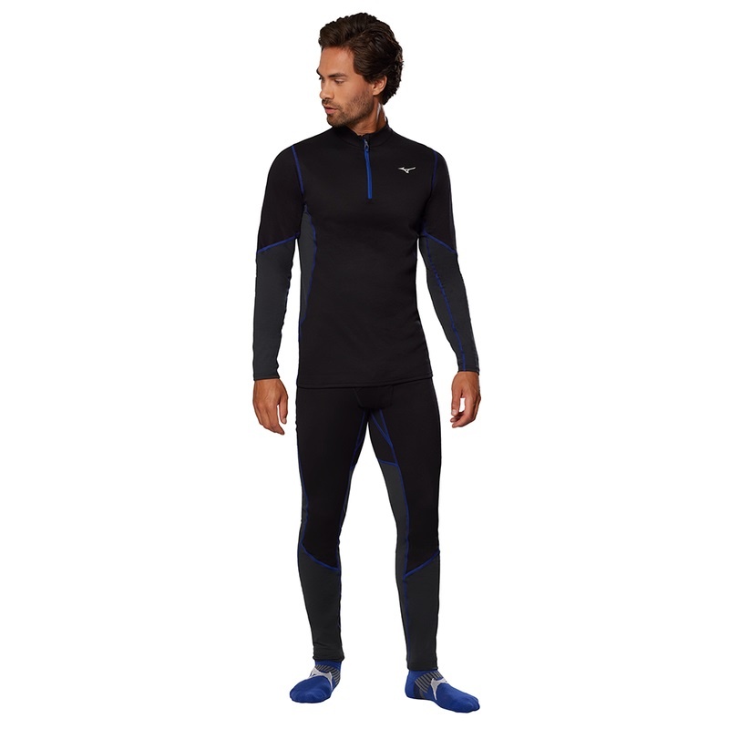 Hauts Mizuno Merino Laine H/Z Homme Noir Bleu | France M2390UV