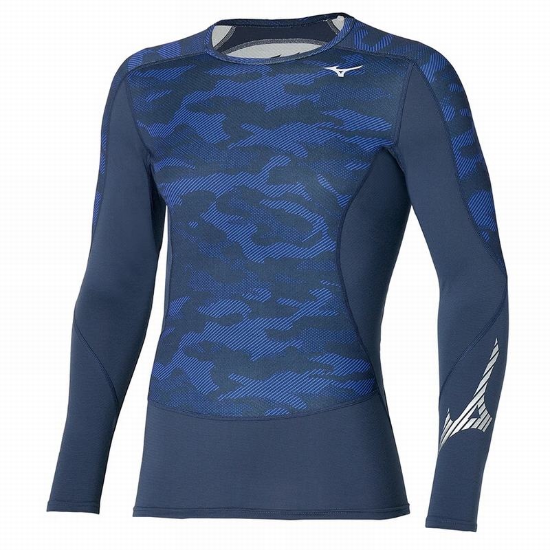 Hauts Mizuno Virtual Body G3 Crew Homme Bleu | France M1428YW