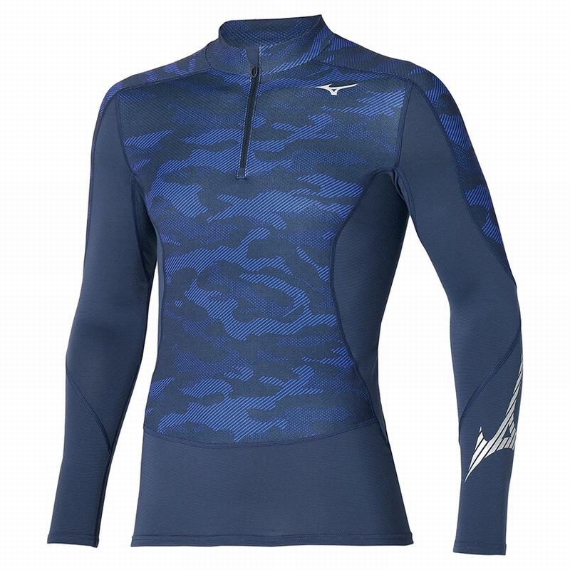 Hauts Mizuno Virtual Body G3 H/Z Homme Bleu | France M2953UY