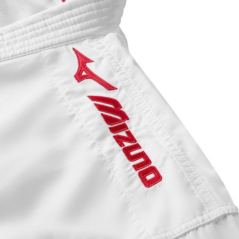 Karategis Mizuno Toshi Embroidery Femme Blanche Rouge | France M3680RF