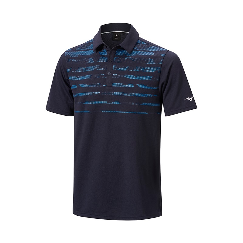 Polo Mizuno Breath Thermo D\'hiver Jacquet Homme Bleu Marine | France M3745CG