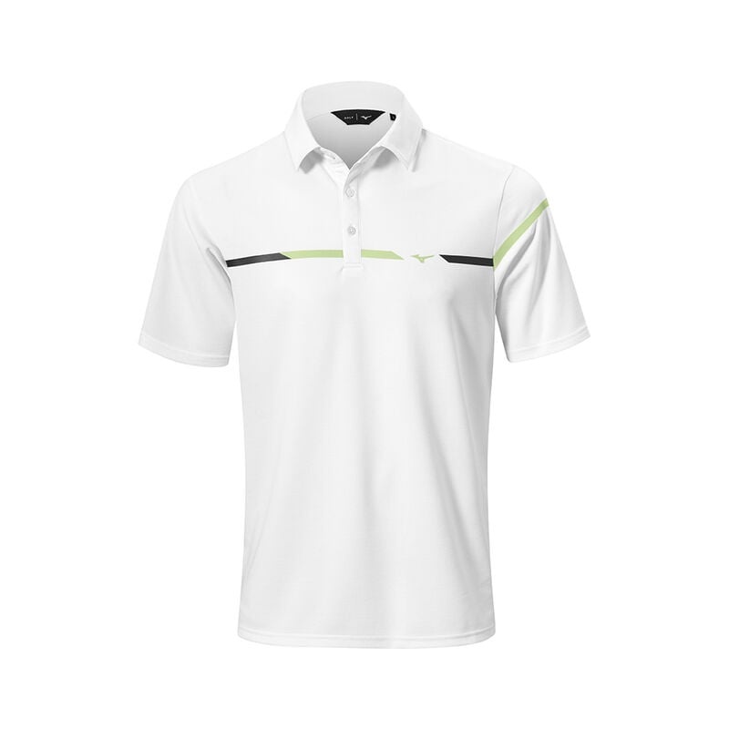 Polo Mizuno Breath Thermo St Homme Blanche | France M1590ZJ