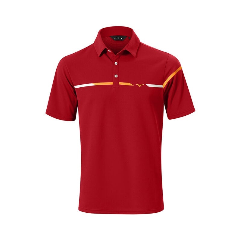 Polo Mizuno Breath Thermo St Homme Rouge | France M4625ZG