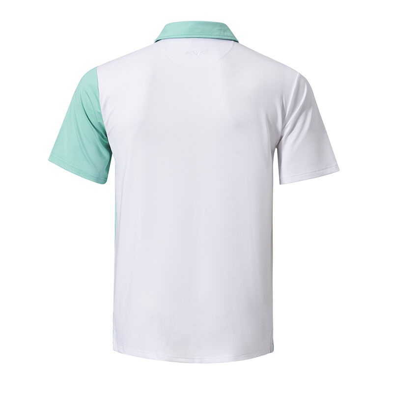 Polo Mizuno QD Elite Panel Homme Vert Blanche | France M7356UD