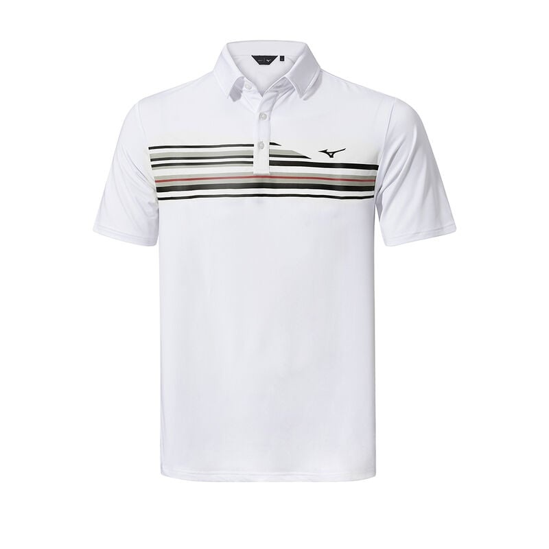 Polo Mizuno QD Elite Stripe Homme Blanche | France M1245GI