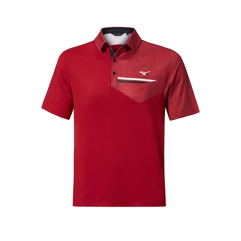 Polo Mizuno QD Hazard Bloc Homme Rouge | France M6910YH