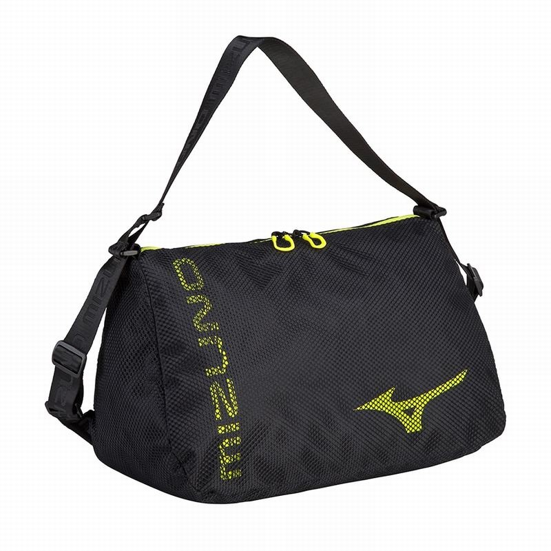 Sacs Mizuno Mesh Holdall 30 Homme Noir Jaune | France M6140ZG