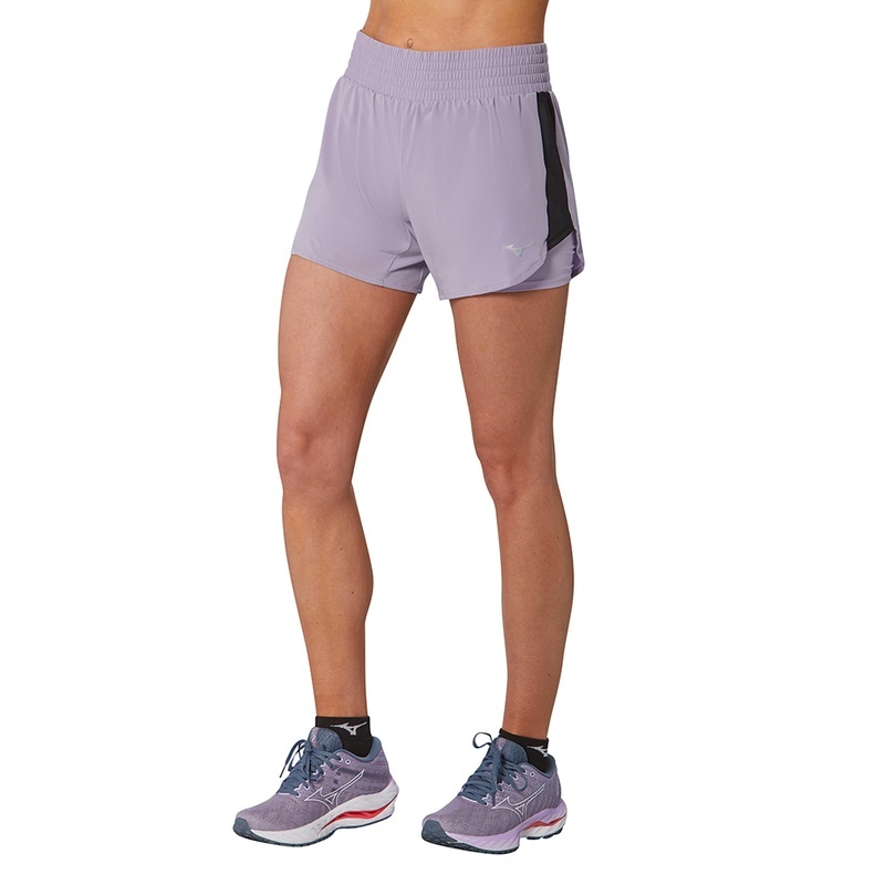 Short Mizuno 2in1 4.5 Femme Violette | France M4571HN