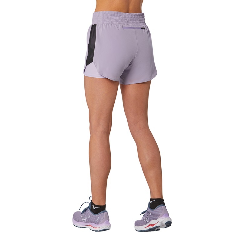 Short Mizuno 2in1 4.5 Femme Violette | France M4571HN