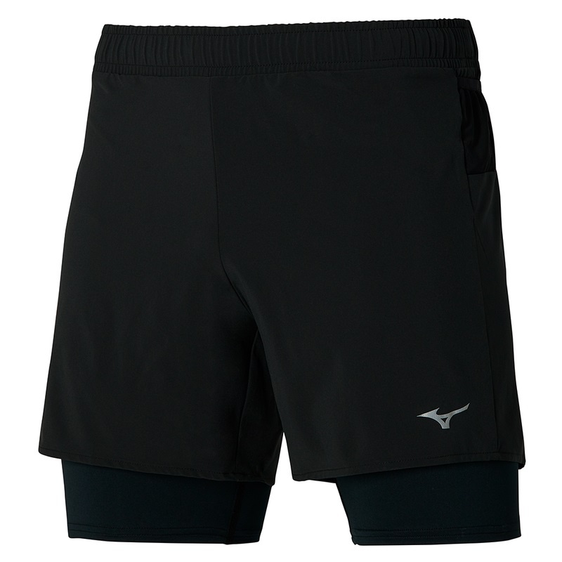 Short Mizuno Er 5.5 2in1 Homme Noir | France M6197AG