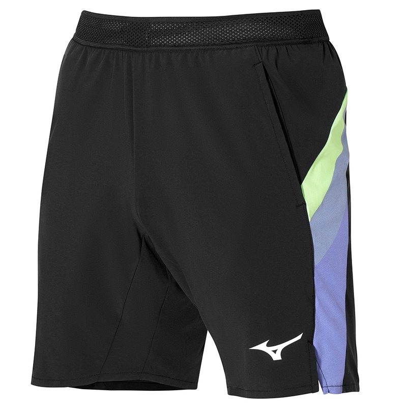 Short Mizuno Release 8 In Amplify Homme Noir Vert | France M2465CF