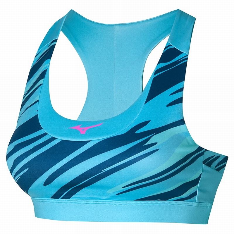 Soutien Gorge Sport Mizuno Alpha Graphique Femme Bleu | France M9327NU