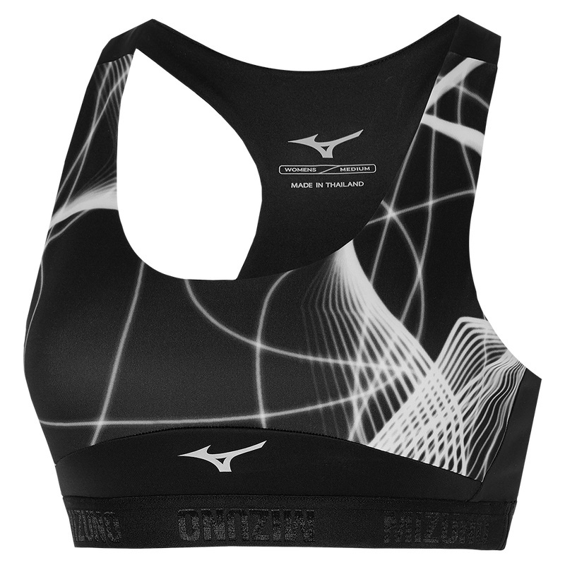 Soutien Gorge Sport Mizuno Alpha Graphique Femme Noir | France M6317DJ