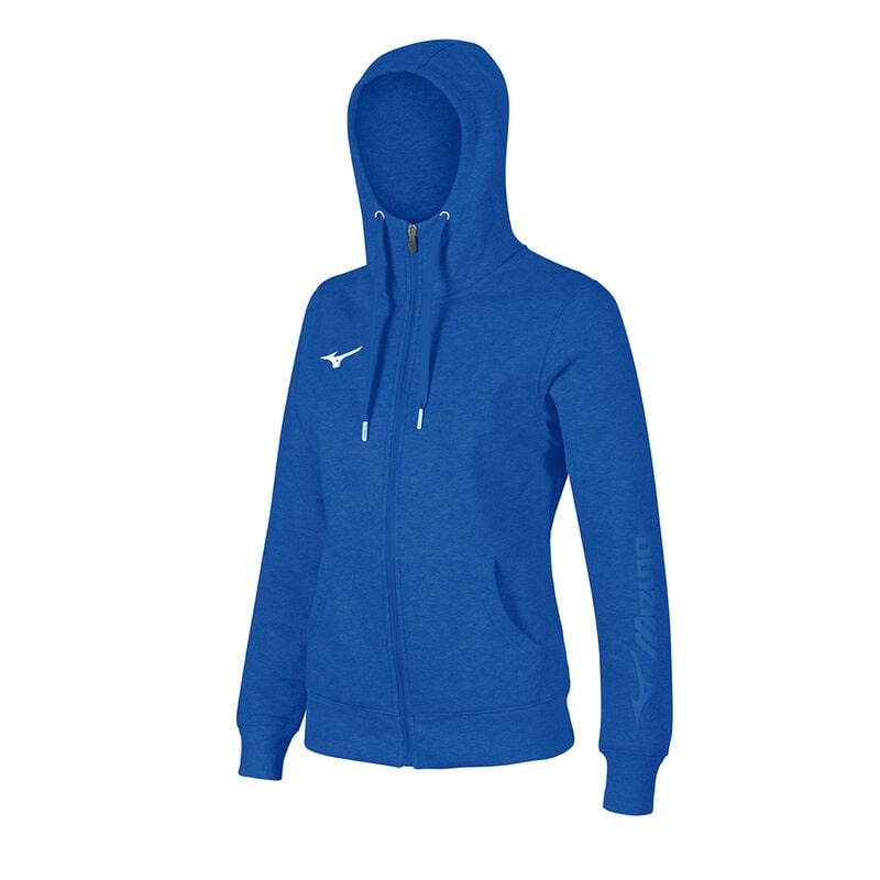 Sweat a Capuche Mizuno Sweat FZ Femme Bleu | France M8192LT