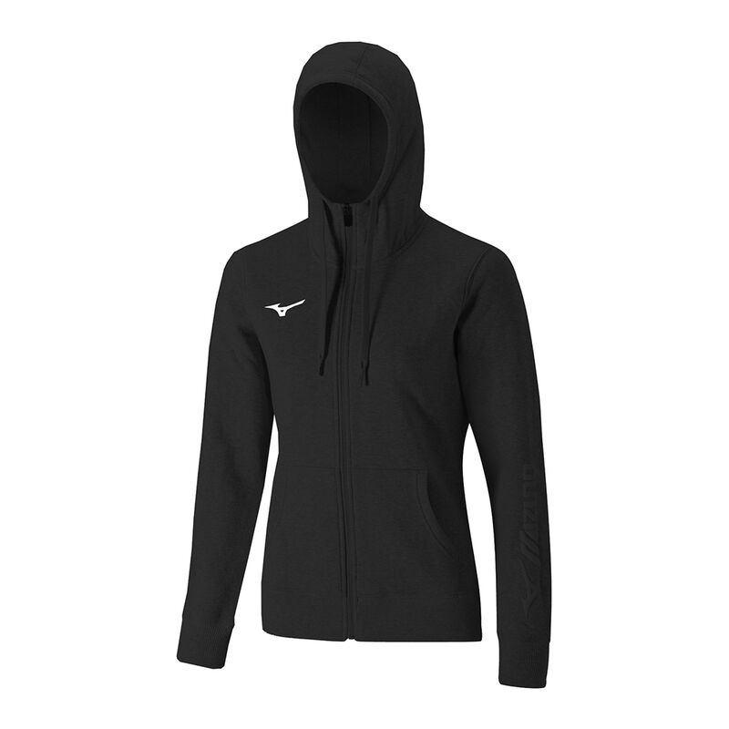 Sweat a Capuche Mizuno Sweat FZ Femme Noir | France M8570OA