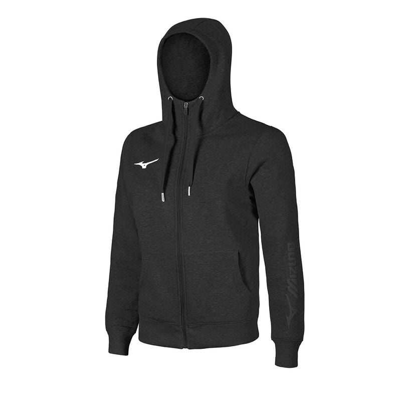 Sweat a Capuche Mizuno Sweat FZ Homme Noir | France M9425NB