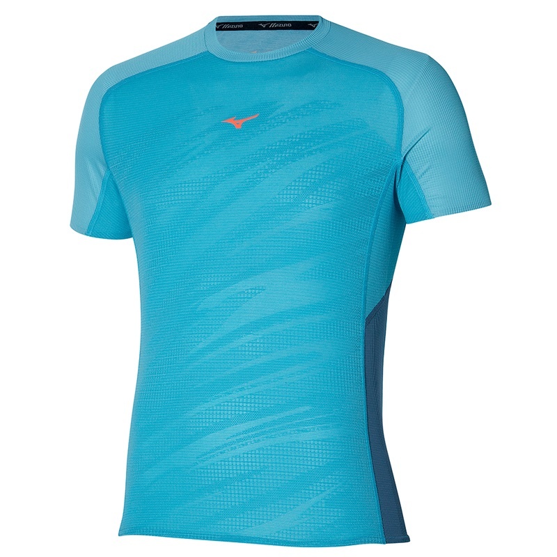 T Shirts Mizuno Aero Tee Homme Bleu | France M6502MC