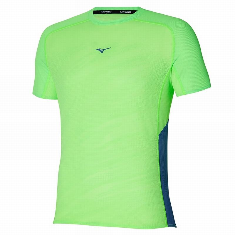 T Shirts Mizuno Aero Tee Homme Vert Clair | France M4276AO