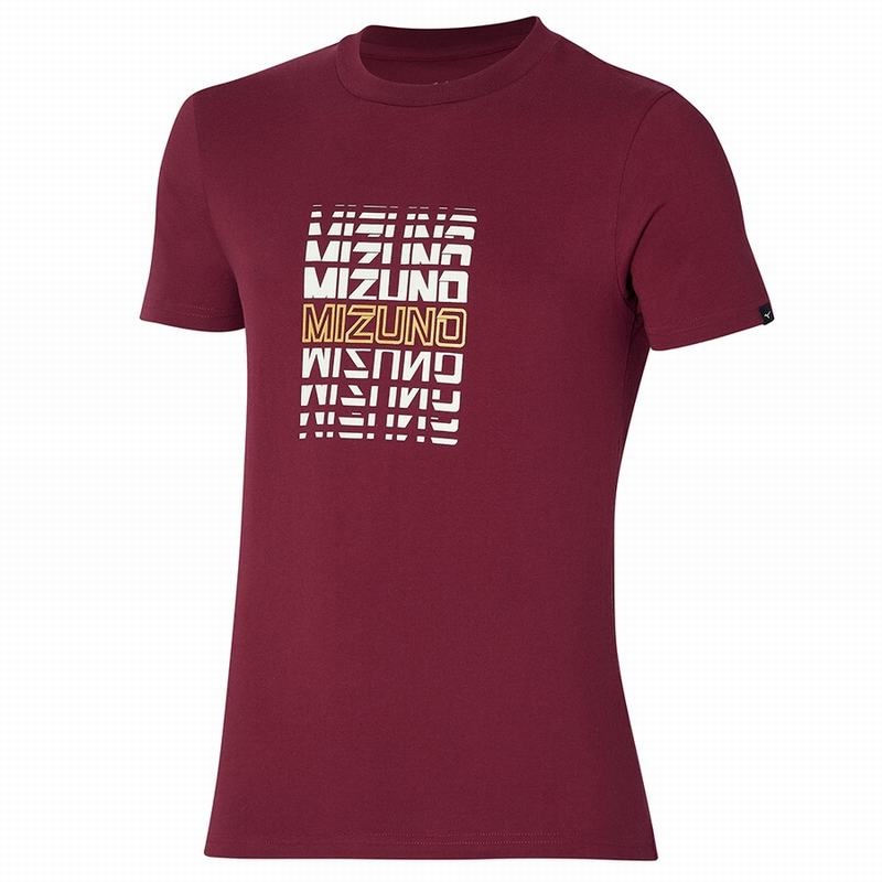 T Shirts Mizuno Athletics Mizuno Tee Homme Rouge Foncé | France M3940TZ