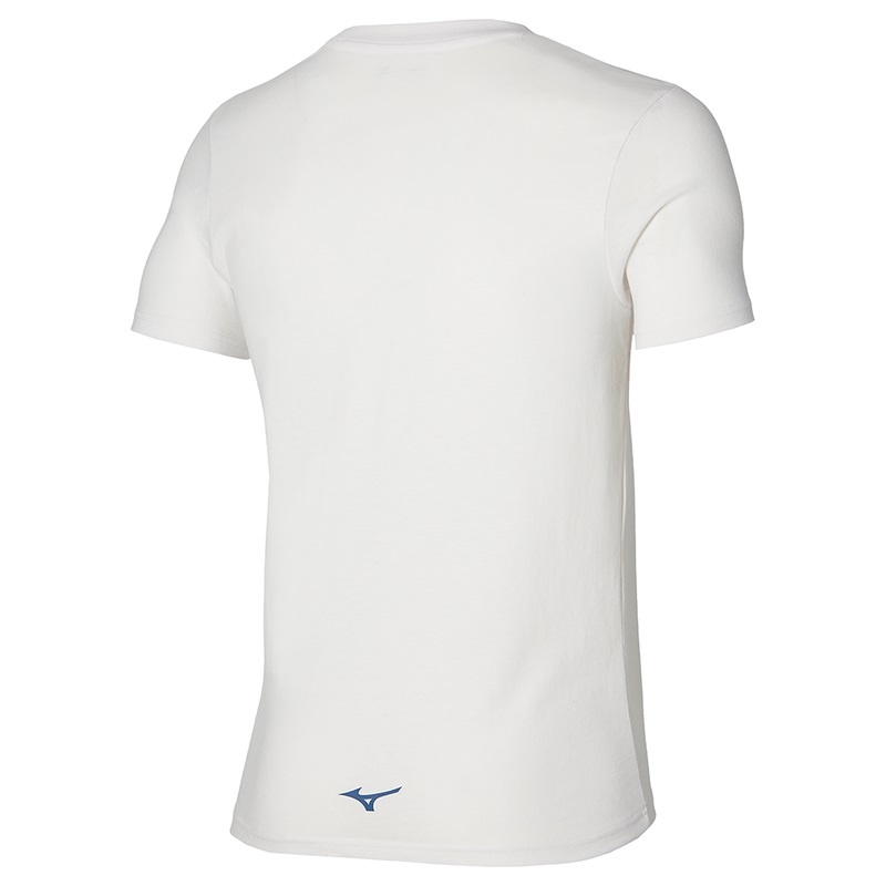 T Shirts Mizuno Athletics Mizuno Tee Homme Blanche | France M0741VU