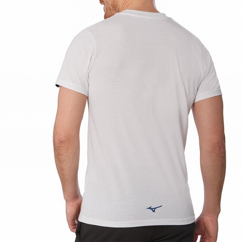 T Shirts Mizuno Athletics Mizuno Tee Homme Blanche | France M0741VU