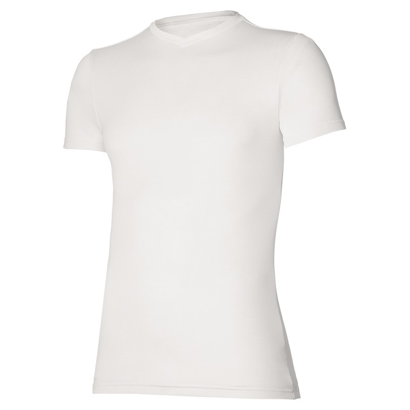 T Shirts Mizuno BT Under V Neck Tee Homme Blanche | France M2957AD