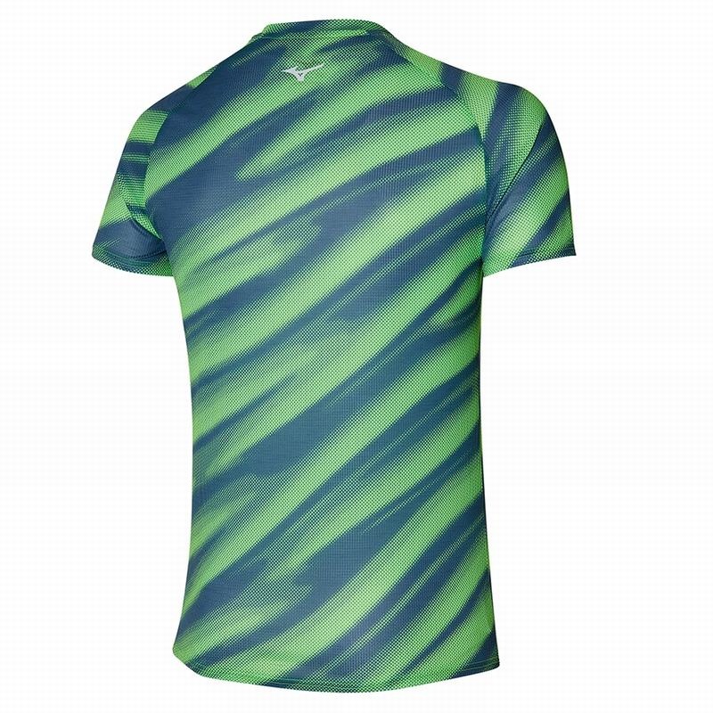 T Shirts Mizuno Dryaeroflow Graphique Tee Homme Vert Clair | France M2078IG