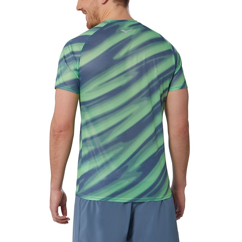 T Shirts Mizuno Dryaeroflow Graphique Tee Homme Vert Clair | France M2078IG