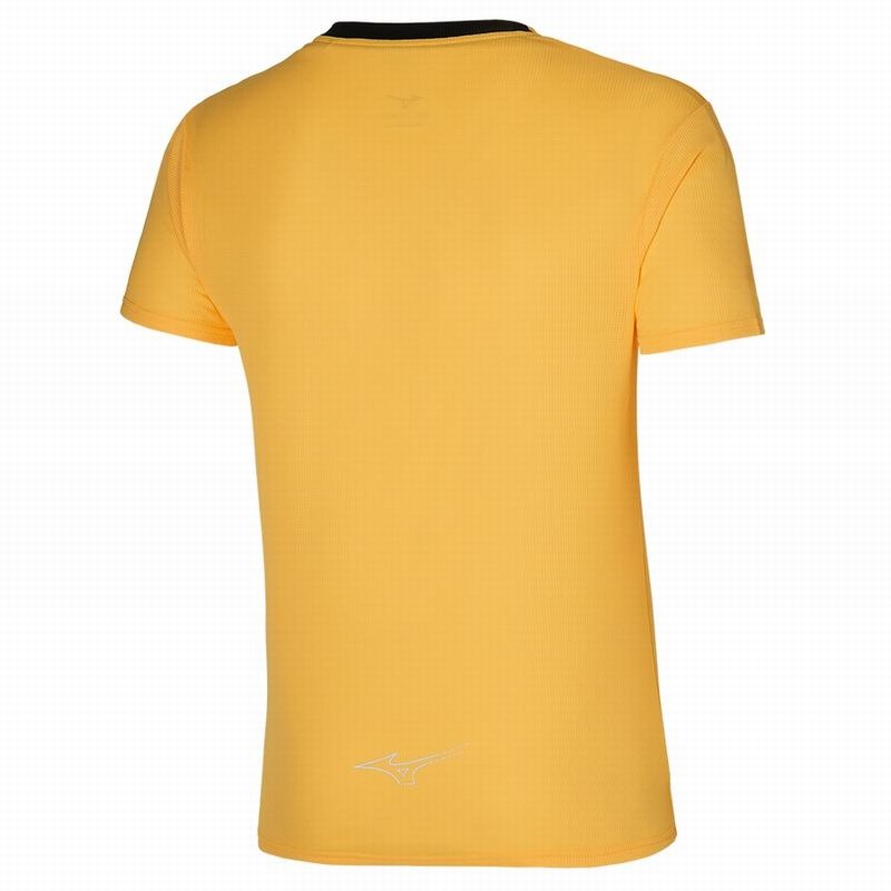 T Shirts Mizuno Dryaeroflow Tee Homme Jaune | France M6294JF