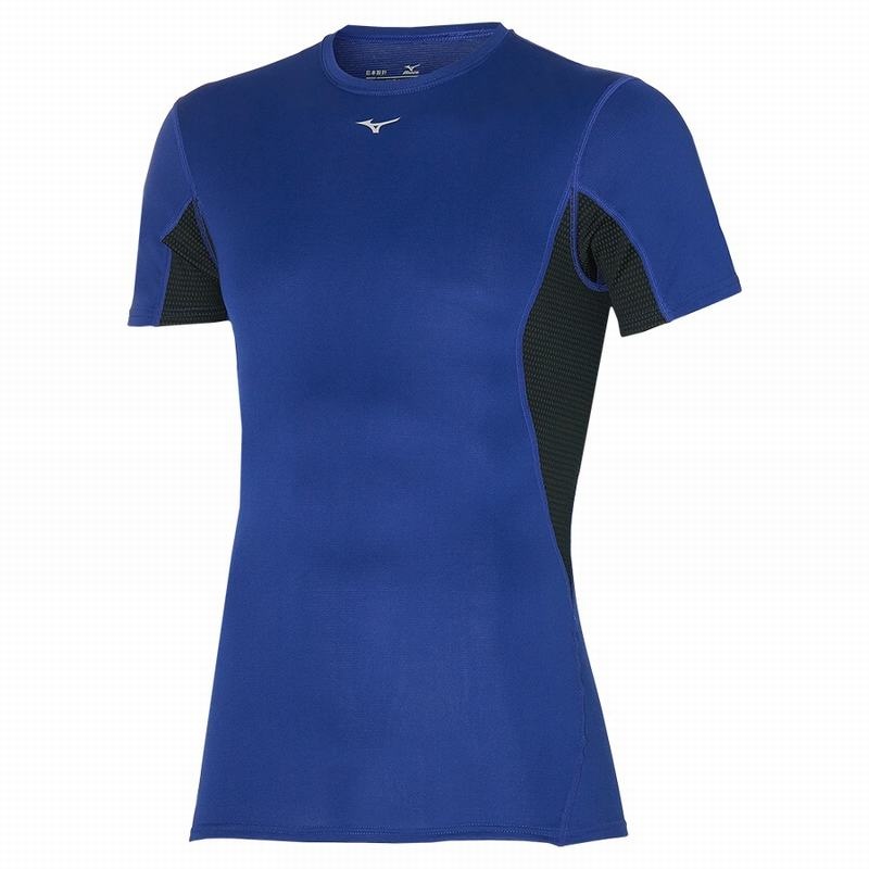 T Shirts Mizuno Mid Weight-light Tee Homme Bleu | France M6051YM