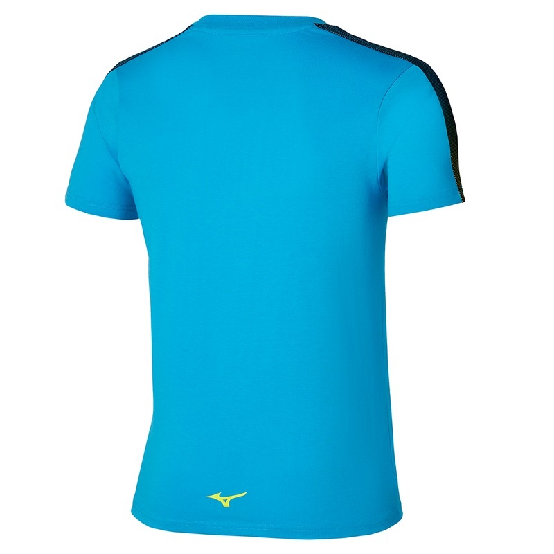 T Shirts Mizuno Release Tape Tee Homme Bleu | France M4380CJ