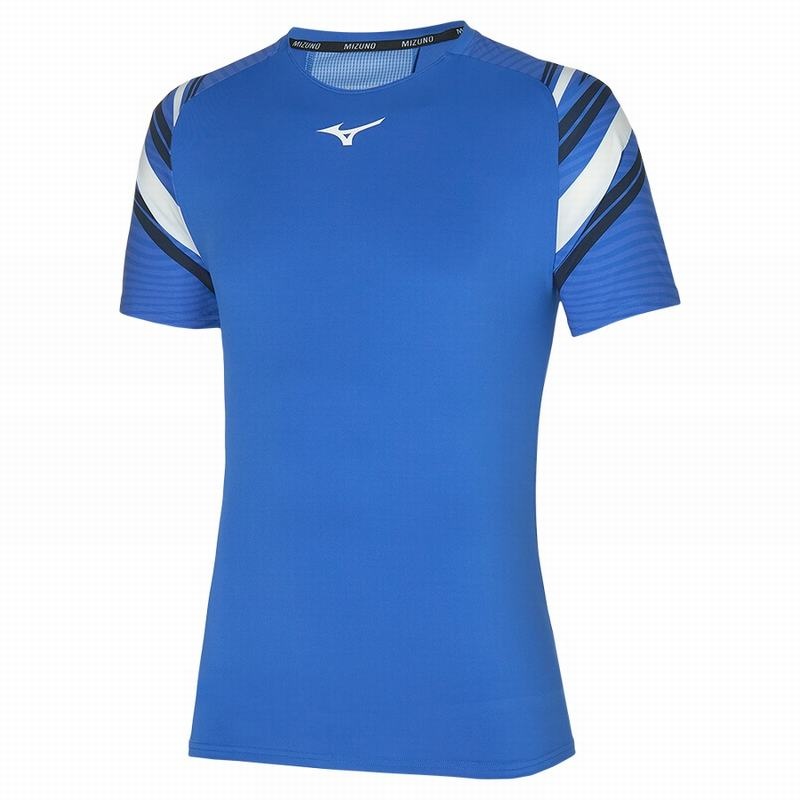 T Shirts Mizuno Shadow Tee Homme Bleu | France M2673DG